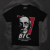 The Hate Couture T-shirt takes dark humor and unsettling imagery to the next level, merging the notorious figure of Albert Fish, the infamous serial killer, with the unexpected face of Colonel Sanders from KFC. This chilling fusion creates a twisted parody that is sure to make a statement.