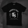 Murder Is Meat t-shirt by Hate Couture—where dark humor, bold design, and a biting social commentary collide. This shirt features a chilling graphic of Jeffrey Dahmer, one of the most infamous figures in true crime history, accompanied by the phrase "Murder Is Meat", a provocative and twisted parody of the well-known PETA slogan "Meat Is Murder." It’s an unapologetic blend of macabre humor and critique, pushing boundaries and confronting societal taboos with fearless irony. The design centers around a haunting, almost surreal portrait of Dahmer, rendered in stark, unsettling imagery that immediately grabs attention. The words "Murder Is Meat" play on the irony of the original slogan, flipping the conversation from the ethical concerns surrounding animal consumption to the grisly, horrific actions of a notorious serial killer. The message is dark, but it’s this very juxtaposition that makes the shirt so audacious—challenging both our comfort with certain issues and the way we treat our darker history. In typical Hate Couture fashion, the shirt doesn't just aim for shock value. It’s a pointed critique of the way society sensationalizes and commodifies violence, often turning real-life horror into entertainment or spectacle. The Murder Is Meat shirt calls attention to the grotesque fascination with figures like Dahmer, asking uncomfortable questions about how we consume tragedy and how morality gets distorted in the process. Crafted from high-quality, soft cotton, this t-shirt offers a comfortable fit and durable construction while serving as a stark visual statement. The minimalist design is striking, making sure that the focus remains on the message and the eerie graphic that gives it life. It’s a shirt that doesn't just cover your body—it covers your convictions, your defiance, and your willingness to walk the line between humor and discomfort. This t-shirt is for those who are unafraid to confront the darkest corners of pop culture and social commentary, who wear their rebellion on their sleeves (quite literally), and who understand the power of satire to challenge norms. It's not just about wearing a t-shirt—it’s about making a statement. Murder Is Meat forces you to ask hard questions about how we engage with violence, celebrity, and the limits of irony in a world where lines are constantly blurred. The Murder Is Meat t-shirt is for the fearless, for those who embrace the unsettling and the taboo, and who are ready to challenge the world with wit, audacity, and boldness. Wear it if you dare, and let it speak for you when words fall short.