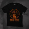 Jeffrey Dahmer Orange Hate Couture is a bold and provocative brand that thrives on dark humor, subversion, and controversial iconography, pushing the boundaries of streetwear with designs that challenge the status quo. One of its most striking and audacious pieces reimagines the iconic Jรคgermeister logo with a macabre twistโincorporating the notorious figure of Jeffrey Dahmer into the emblem, transforming it into a chilling yet satirical statement. This design replaces the revered stag and cross motif with an unsettling but meticulously crafted parody. At its core, the crowned stag is subtly reworked to reflect the twisted narrative of Dahmerโs legacy. Instead of the traditional cross floating above the stagโs head, the infamous number "213" takes its placeโa grim reference to Dahmerโs Milwaukee apartment number, where his gruesome crimes took place. This number, etched in gothic or distressed typography, serves as an eerie symbol of the dark reality behind the seemingly mundane setting where his atrocities unfolded. The overall composition stays true to the recognizable Jรคgermeister aesthetic, employing the same bold circular emblem, vintage filigree, and rich, traditional hues of deep orange, black, and gold. However, upon closer inspection, the details betray the sinister twist: the once-proud stag may appear subtly emaciated, its gaze more vacant, mirroring the eerie lifelessness associated with Dahmerโs infamous mugshot. The gothic Germanic font remains, but with subtle cracks, distress marks, or blood-splattered elements to amplify the designโs unsettling undertones. Hate Coutureโs take on this design is not just about shock valueโit is an exercise in pushing the limits of art, pop culture, and true crime fascination in modern fashion. It taps into societyโs morbid curiosity, making a statement on the intersection of consumer culture, infamy, and iconography. Fans of dark aesthetics, horror-inspired streetwear, and those who revel in provocative fashion statements will find this piece to be a striking addition to their wardrobe. As with all of Hate Coutureโs designs, this piece is meant to evoke thought and stir conversation, walking the razor-thin line between irreverence and social commentary. It stands as a testament to the brandโs ethos: embracing the taboo, recontextualizing history, and creating visually compelling pieces that force viewers to confront the uncomfortable realities behind the pop culture they consume.