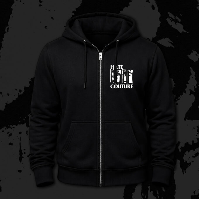 Zip Hoodie Black Guillotine Front